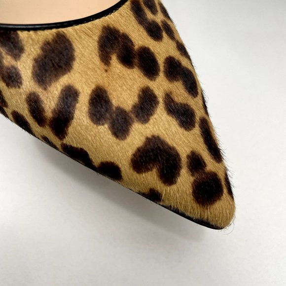 GIANVITO ROSSI Leopard Print Brown Calf Hair & Leather Point Toe Pumps- US 9 - Picture 10 of 12